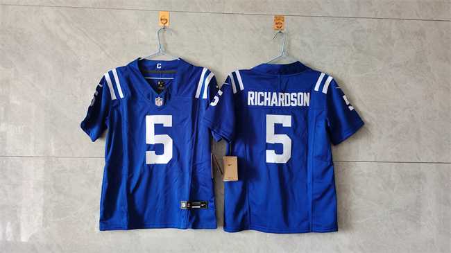 Youth Indianapolis Colts #5 Anthony Richardson Blue 2024 F.U.S.E. Vapor Untouchable Limited Stitched Jersey->indianapolis colts->NFL Jersey